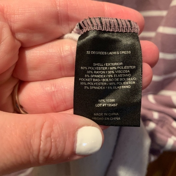 32 Degrees Cool V-neck Striped Dress Small - Picture 5 of 5